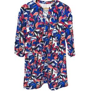 J. Crew Women’s A Line Midi Dress Floral Butterfly Colorful S feminine coquette